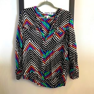 Calvin Klein size extra large, multicolor button up blouse
